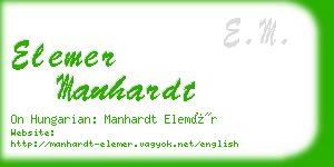 elemer manhardt business card